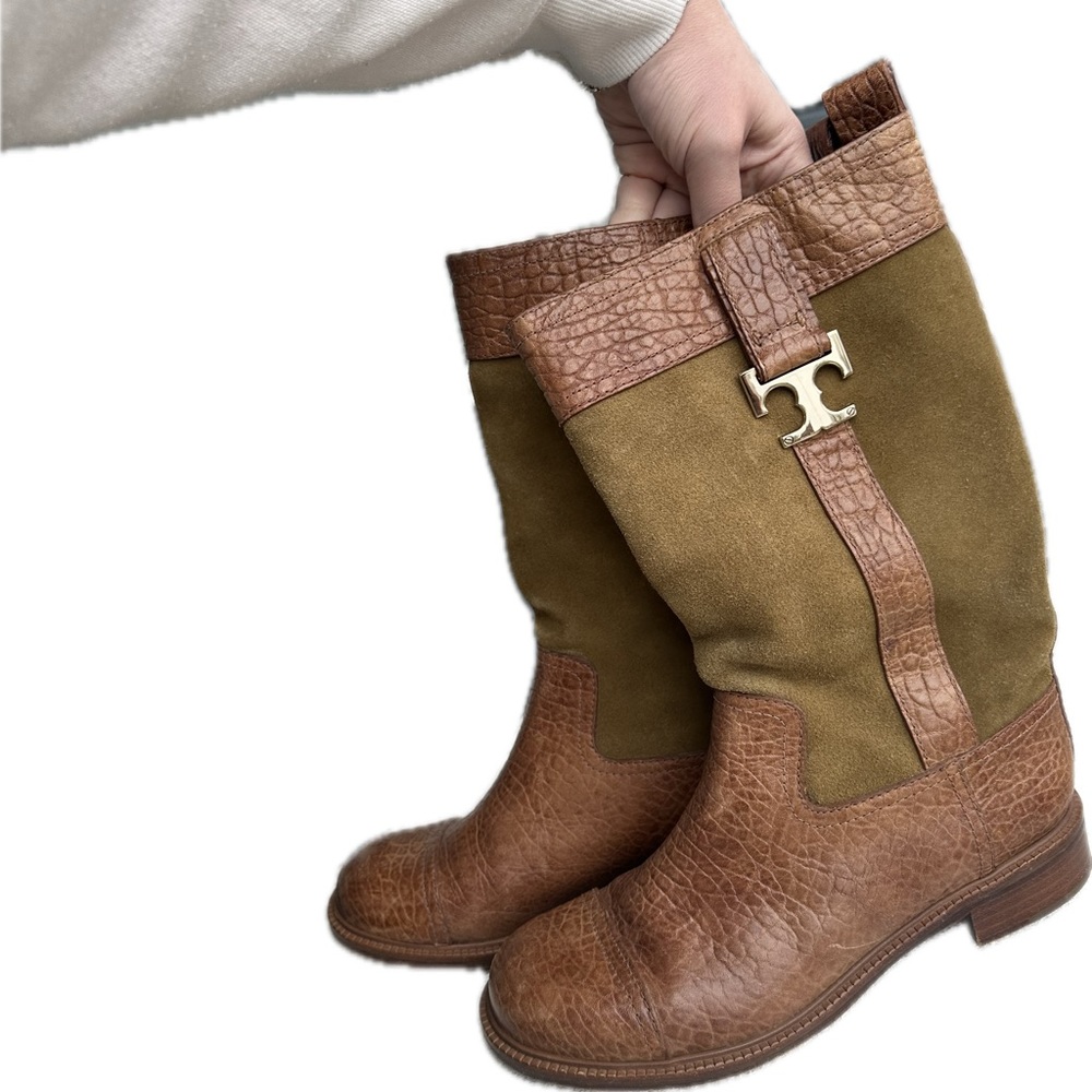 Tory Birch Corey Mid Calf Flat Boot 9